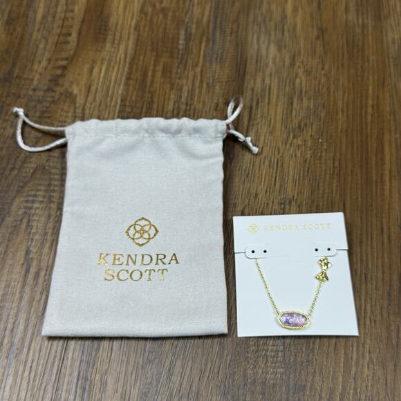 Kendra Scott Love Shack Fancy Elisa Sunny Meadow Purple Iris Illuson Necklace - Picture 2 of 8